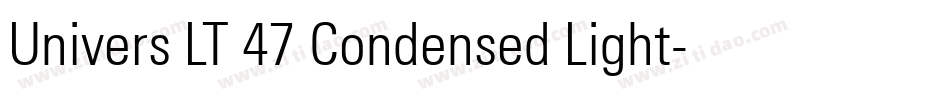Univers LT 47 Condensed Light字体转换